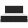 vidaXL Cama con almacenamiento y colch&oacute;n Negro 160 x 200 cm Terciopelo
