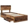 vidaXL Estructura de cama con cabecera Madera vieja 100 x 200 cm