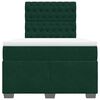 vidaXL Cama box spring con colch&oacute;n terciopelo verde oscuro 120x200 cm