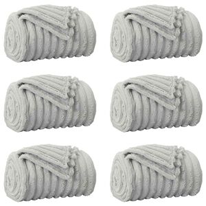 vidaXL Mantitas de Sof&aacute; 6 uds. Gris 150 x 130 cm 2.85 kg Lana