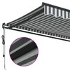 vidaXL Toldo retr&aacute;ctil autom&aacute;tico gris antracita y blanco 500x350 cm