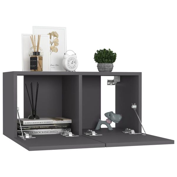 vidaXL Set de muebles de sal&oacute;n 10 piezas madera ingenier&iacute;a gris