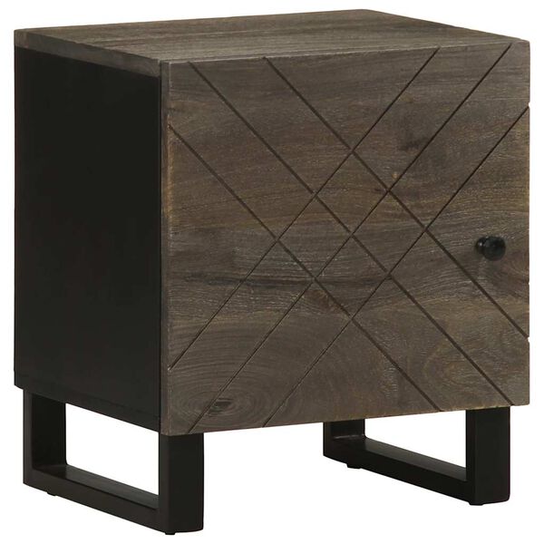 vidaXL Mesitas de noche 2 uds madera maciza de mango negro 40x33x46 cm