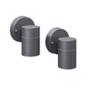 vidaXL L&aacute;mpara de pared exterior 2 uds acero inoxidable descendente