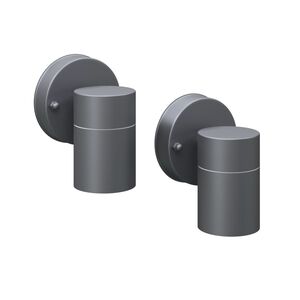 vidaXL L&aacute;mpara de pared exterior 2 uds acero inoxidable descendente