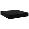 vidaXL Estante flotante de pared 2 uds MDF negro brillo 23x23,5x3,8cm