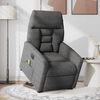 vidaXL Sill&oacute;n masaje el&eacute;ctrico reclinable elevable tela gris oscuro