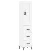 vidaXL Aparador alto madera contrachapada blanco 34,5x34x180 cm