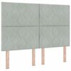 vidaXL Cama tipo Box Spring con colch&oacute;n Gris Claro 140 x 190 cm tela