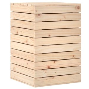 vidaXL Cesto para la ropa sucia madera maciza de pino 44x44x66 cm