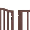 vidaXL Puerta de perros plegable 15 paneles madera &aacute;lamo marr&oacute;n 750 cm
