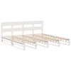 vidaXL Estructura de cama sin colch&oacute;n madera maciza blanca 200x200 cm