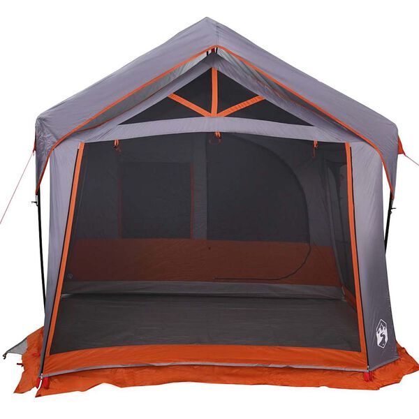 vidaXL Carpas con techo Gris y naranja 620 x 322 x 240 cm Poliéster