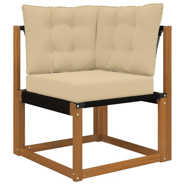 vidaXL Coj&iacute;n para sof&aacute; de exterior 3 pcs Beige Poli&eacute;ster