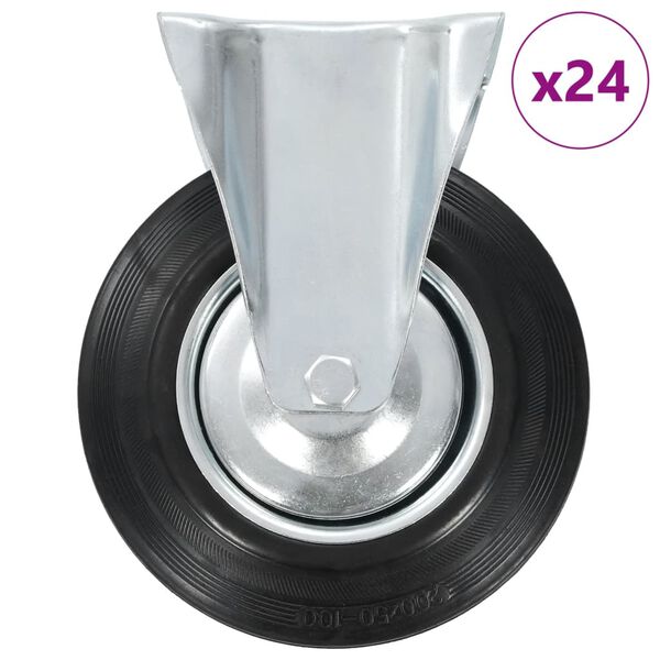 vidaXL Ruedas fijas 24 unidades 200 mm