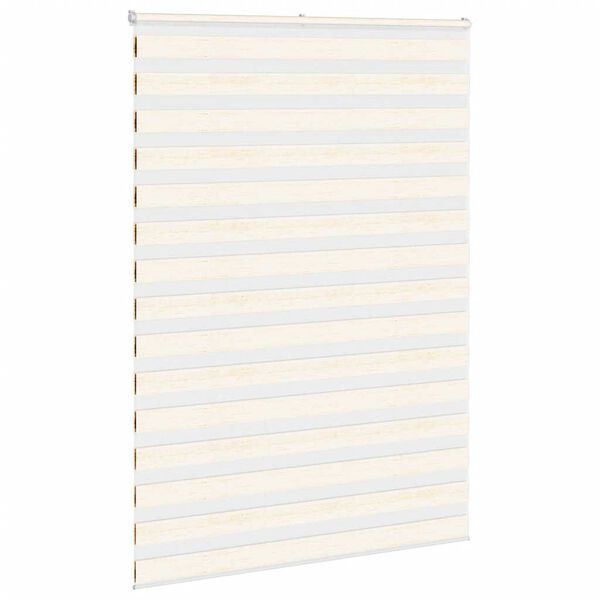 vidaXL Estor cebra beige m&aacute;rmol tejido ancho 160,9 cm poli&eacute;ster
