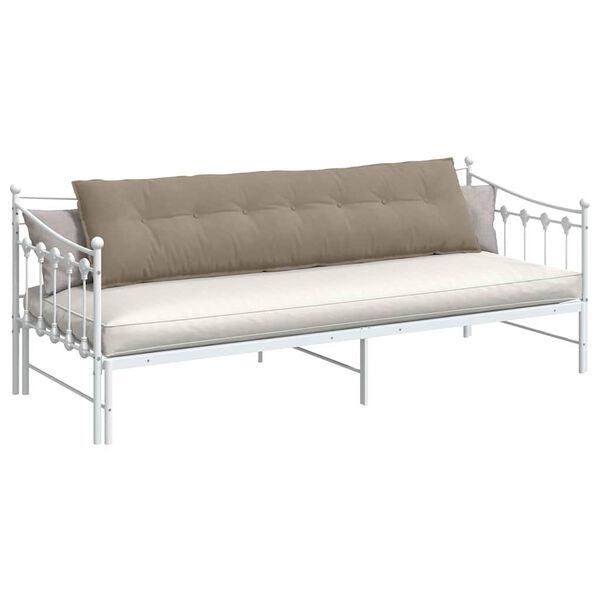 vidaXL Coj&iacute;n de Espalda Taup&eacute; 200 x 50 cm Tela de microfibra