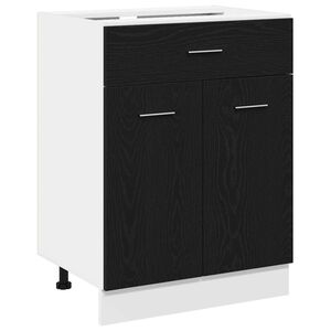 vidaXL Mueble colgante con caj&oacute;n Roble Negro 60 x 46 x 81,5 cm