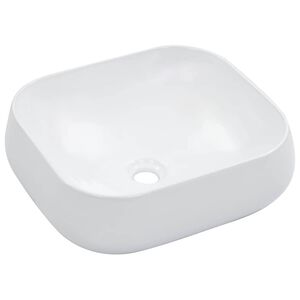 vidaXL Lavabo 44,5x39,5x14,5 cm cer&aacute;mica blanco