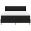 vidaXL Cama tipo Box Spring con colch&oacute;n Negro 200 x 140 cm Poli&eacute;ster