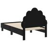 vidaXL Estructura de cama para niños pequeños con cabecera Negro