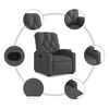 vidaXL Sill&oacute;n reclinable elevable de tela gris oscuro