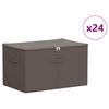vidaXL Caja de Almacenamiento 24 pcs Gris 60 x 43 x 35 cm