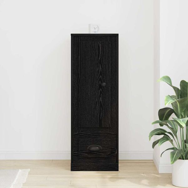 vidaXL Alacena Roble Negro 36 x 35.5 x 103.5 cm Madera contrachapada