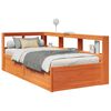 vidaXL Cama con estantería sin colchón madera maciza marrón 100x200 cm