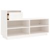 vidaXL Mueble zapatero de madera maciza de pino blanco 110x34x61 cm
