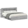 vidaXL Estructura de cama con almacenamiento Sonoma gris 200 x 200 cm