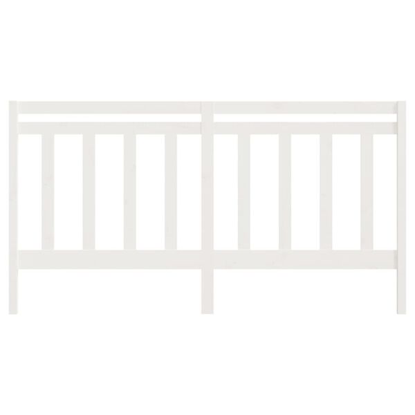 vidaXL Cabecero de cama madera maciza de pino blanco 206x4x100 cm