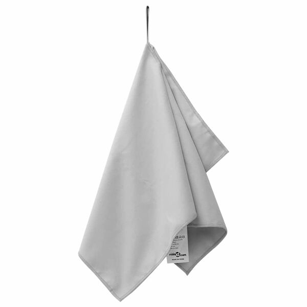 vidaXL Toallas Deportivas 2 pcs Gris 50 x 30 cm Poli&eacute;ster y Poliamida