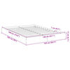vidaXL Estructura de cama sin colch&oacute;n madera roble ahumado 140x190 cm