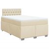 vidaXL Cama box spring con colch&oacute;n tela color crema 120x200 cm