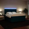 vidaXL Cama box spring con colch&oacute;n terciopelo azul 200x200 cm