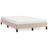 vidaXL Estructura cama sin colch&oacute;n cuero sint&eacute;tico capuchino 120x200cm