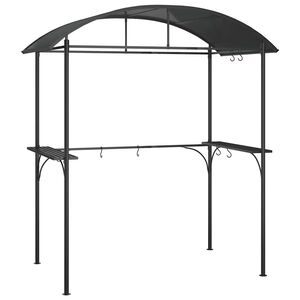 vidaXL Cenador barbacoa estante lateral acero antracita 220x115x230 cm