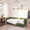 vidaXL Sof&aacute; cama con colch&oacute;n USB de tela verde oscuro 90x200 cm