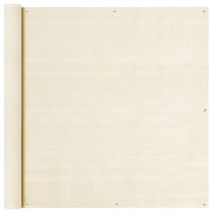 vidaXL Toldo para balc&oacute;n HDPE crema 120x300 cm
