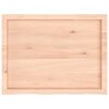vidaXL Tablero de mesa madera maciza roble sin tratar 80x60x(2-6) cm