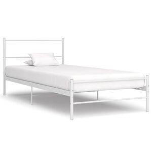 vidaXL Estructura de cama sin colch&oacute;n metal blanco 90x200 cm