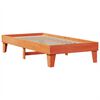 vidaXL Estructura de cama sin colch&oacute;n madera maciza marr&oacute;n 75x190 cm