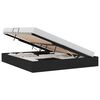 vidaXL Cama con almacenamiento con cabecera Negro 180 x 200 cm tela