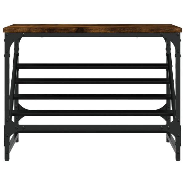 vidaXL Mueble zapatero madera de ingenier&iacute;a roble ahumado 60x30x45 cm
