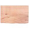 vidaXL Encimera ba&ntilde;o madera maciza tratada marr&oacute;n claro 60x40x(2-6) cm
