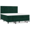 vidaXL Cama box spring con colch&oacute;n terciopelo verde oscuro 160x200 cm