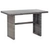 vidaXL Mesa de jard&iacute;n de rat&aacute;n sint&eacute;tico gris antracita 110x60x67 cm