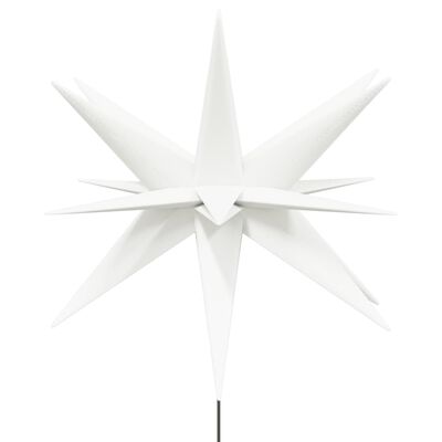 vidaXL Lámpara de Navidad LED y estaca de tierra plegable blanca 57 cm