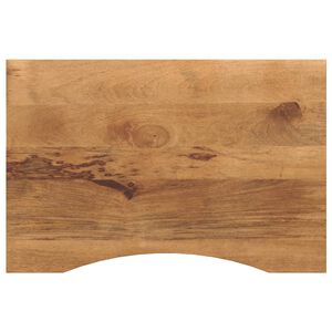 vidaXL Tablero escritorio con curva madera mango rugosa 100x60x2,5 cm